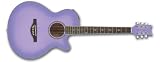 Daisy Rock Wildwood Acoustic Short Scale Guitar, Purple Daze