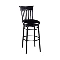Cottage Swivel Bar Stool-Black-30"