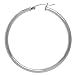 Sterling Silver 50mm Diameter with 3mm Round Tubing Click Top Hoop Earrings