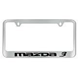 Mazda 3 Chrome License Plate Frame with 2 free caps by Mazda