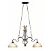 French Bronze Kitchen Light with Golden Leaves