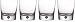 Orrefors Intermezzo Blue DOFs , Set of 4