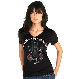 SWAG Guns N Roses Cross V-Neck T-Shirt