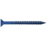 MKT Steel Conset Masonry Screw Anchor, Phillips Flat Head, 1/4" Diameter x 2-3/4" Length (Box of 100)