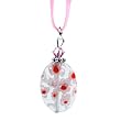 Traditional Millefiori Murano Glass Pendant - Olive Red