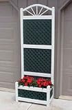 Trellis: Sunburst with Planter & Green Lattice PVC