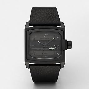 Diesel #DZ1463 Men's Black Ion Plated Rectangular Analog Watch