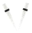 Acrylic Glitter Taper - Silver - 4G - Sold as a Pair