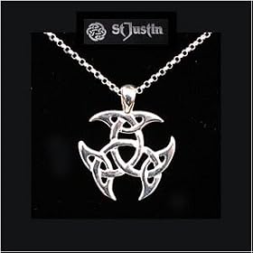 Celtic Tribal trefoil silver pendant/chain by St.Justin