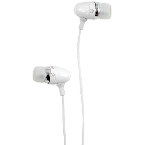 Pyle PIEHIP20W Ultra Slim In-Ear Earbud Stereo Headphones and Microphone for Cell Phone/iPhone 3G/iPod/MP3 Player (White)