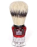 Omega Ruby Red Boar Hair Shaving Brush with Stand- Made in Italy