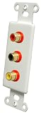 Oem Systems Company IW-3RG RCA Jack Plate (White)