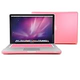 Pink Rubberized-see-through Hard Case Skin for Macbook Pro 13 Inches 13