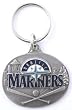 Seattle Mariners Oval Pewter Keychain