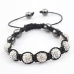 Iced Out Shamballa Bracelet Macrame D...