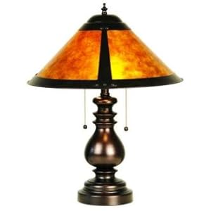 Mica Table Lamps on Amazon Com  Mica Shade Mission Spindle Table Lamp  Home Improvement