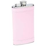 Maxam 6 Ounce Flask with Pink Wrap