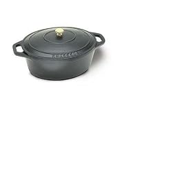 Paderno World Cuisine 13 by 10.625 Inch Black Oval Dutch Oven by Paderno World Cuisine