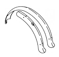 Wald Steel Fender Set, Flared 972-20 20" Chrome