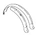 Wald Steel Fender Set, Flared 972-20 20" Chrome