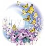 Butterfly-Hibiscus Adult T-Shirt