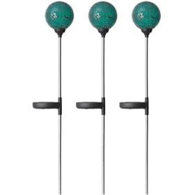 Westinghouse 26113-41GR 3 Piece Solar Mosaic Ball Set, Green