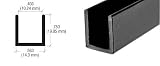 CRL Gun Metal Frameless Shower Door Aluminum Deep U-Channel for 3/8 Thick Glass - 98 by CR Laurence