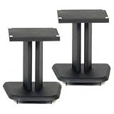 Wood Speaker Stands Set of 2 (Black) (10.5H x 10.25W x 11D)