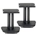 Wood Speaker Stands Set of 2 (Black) (10.5H x 10.25W x 11D)