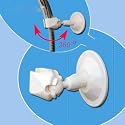 Suction fix rotatable shower head holder - fits common shower hoses (2.46 cm diameter)