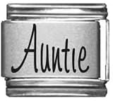 Clearly Charming Auntie Laser Italian Charm