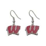 Wisconsin Badgers Dangle Logo Earring Set Ncaa Charm Gift