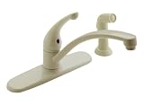 Delta Classic Single-Handle Kitchen Faucet with Spray, Biscuit #440-BSWF