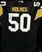Earl Holmes Autographed Authentic Starter Black Steelers Throwback Jersey