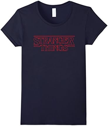 Women's stranger and things tshirt Small Navy