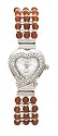 Avalon Ladies Genuine Red Agate Stone Fashion Watch # 8406