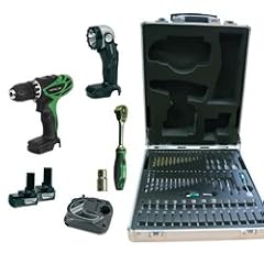 Hitachi Akku-Bohrschrauber DS 10DFL im Alu-Trolley inkl. 66tlg. Bit & Bohrer-Set