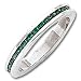 Jewelry : Sterling Silver 2.75mm Dark Green Eternity Band