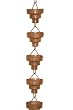 Monarchs Pure Copper Bamboo Rain Chain 8-1/2 Feet Length