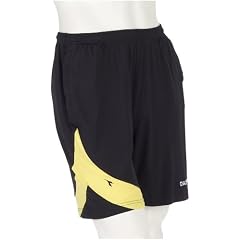 Diadora Tennis Competition Short, schwarz/gelb