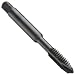 Dormer MTT-X E026/MTT-X E036 Powdered Metal Spiral Point Threading Tap, Black Oxide Finish, Round Shank With Square End, Plug Chamfer