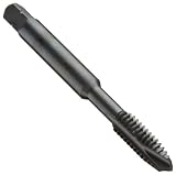 Dormer E026 Powdered Metal Spiral Point Threading Tap, Black Oxide Finish, Round Shank With Square End, Plug Chamfer, 2 Flute, 5/16"-18 Thread Size