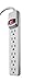Woods 41367 Surge Protector with Overload Safety Feature, 6 Outlets, 4 Foot Cord, White