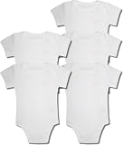 Calvin Klein 5-Pack of Baby Onesie's in White w/Soft Pink Logo - ON SALE