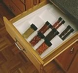 White Adjustable Spice Drawer Insert