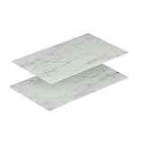 Zeller 26247 Glasschneideplatte, 2-er Set f&uuml;r Ceran, Marmordes 52 x 30 x 0.5 cm