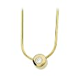 14K Yellow Gold 1/10 ct. Bezel Set Diamond Solitaire Necklace