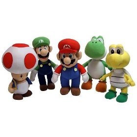 Super Mario Plush 5 Piece Set