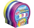 Multi-Colored Slim CD/DVD Clamshells - 20 Pack