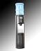 Black Nordik Water Cooler with Metallic Silver Trim - Hot & Cold - High Flow Faucets, Removable Stainless Steel